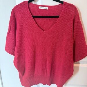 Zenana Outfitters Pink Knit Top